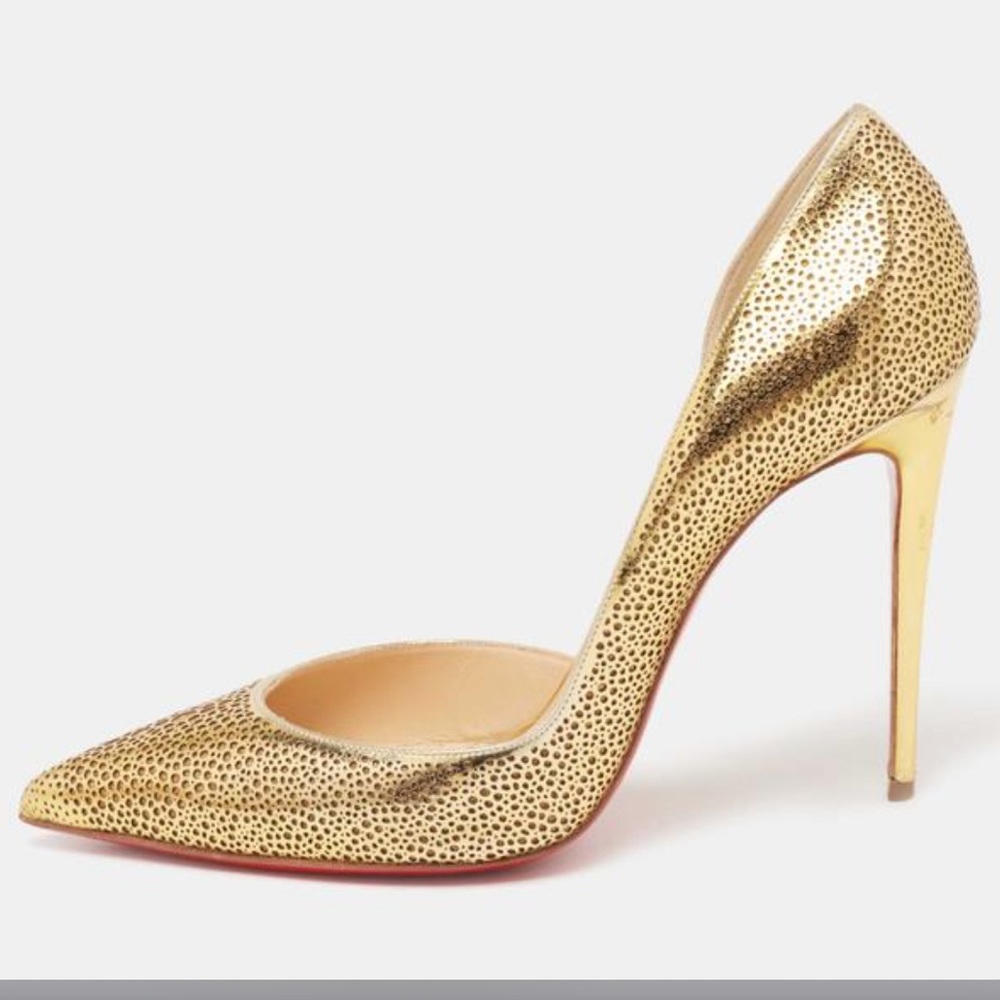 LOUBOUTIN laser cut d’orsay galu pumps